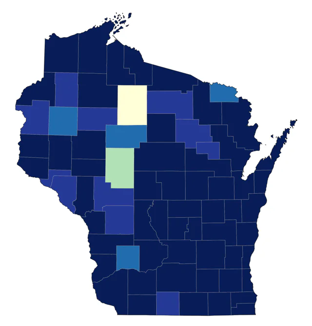 American Herring Gull county map