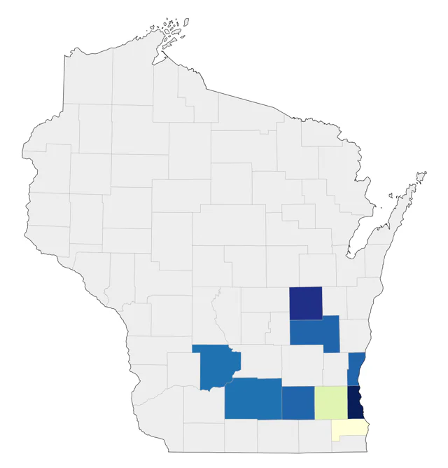 Anna's Hummingbird county map