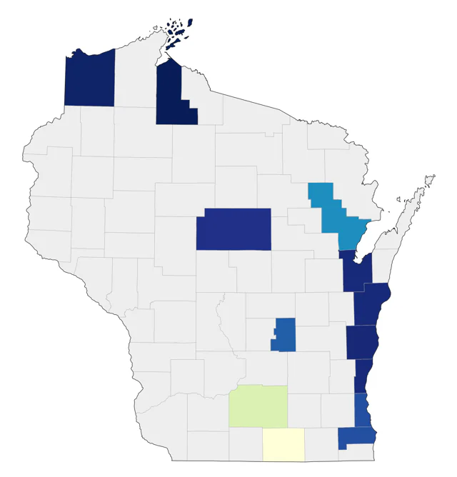 Arctic Tern county map