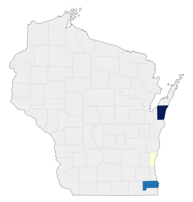 Ash-throated Flycatcher county map
