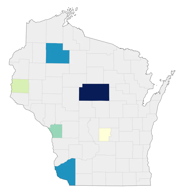 Band-tailed Pigeon county map
