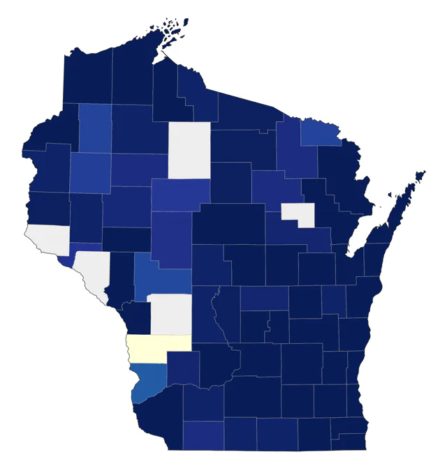 Black-bellied Plover county map
