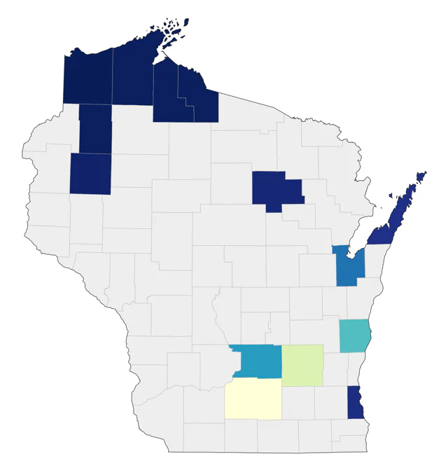 Black-billed Magpie county map