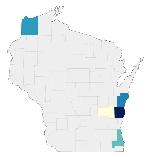 Black-headed Gull county map