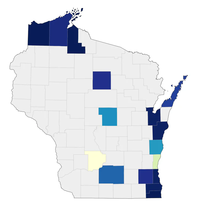 Black Vulture county map