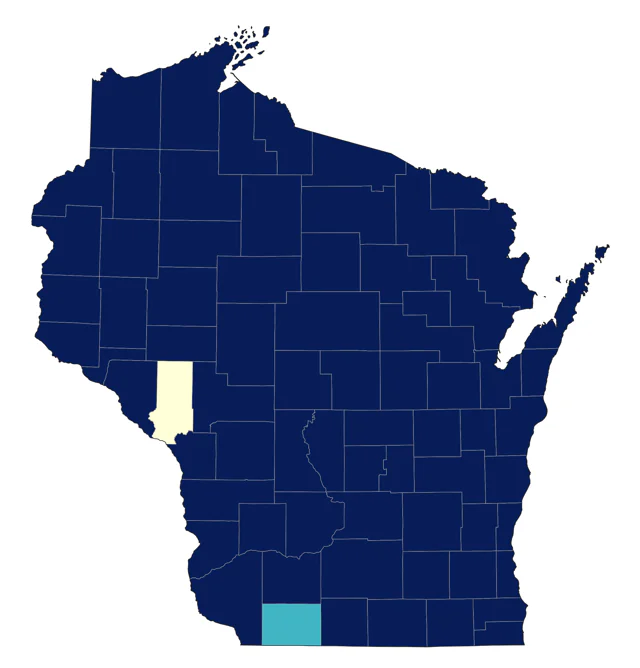 Blackburnian Warbler county map