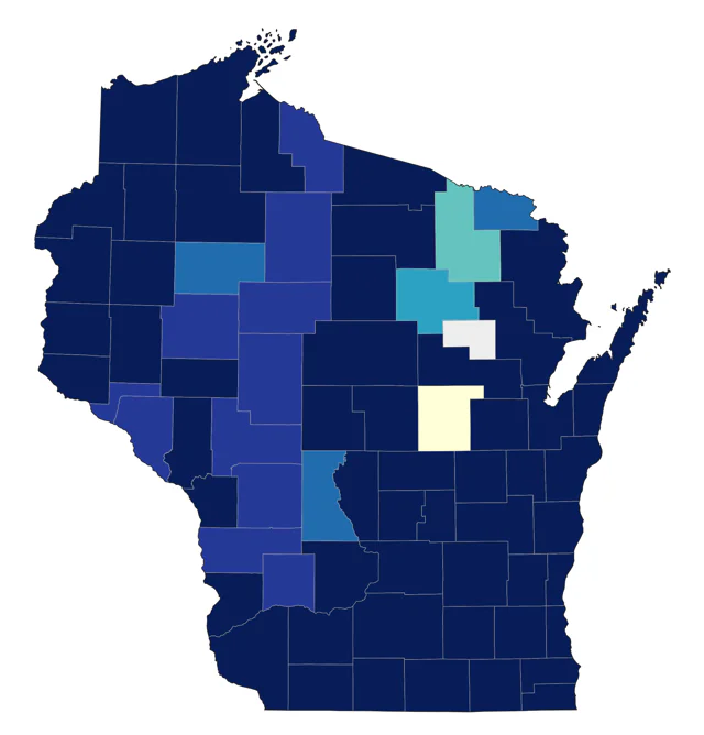 Bonaparte's Gull county map
