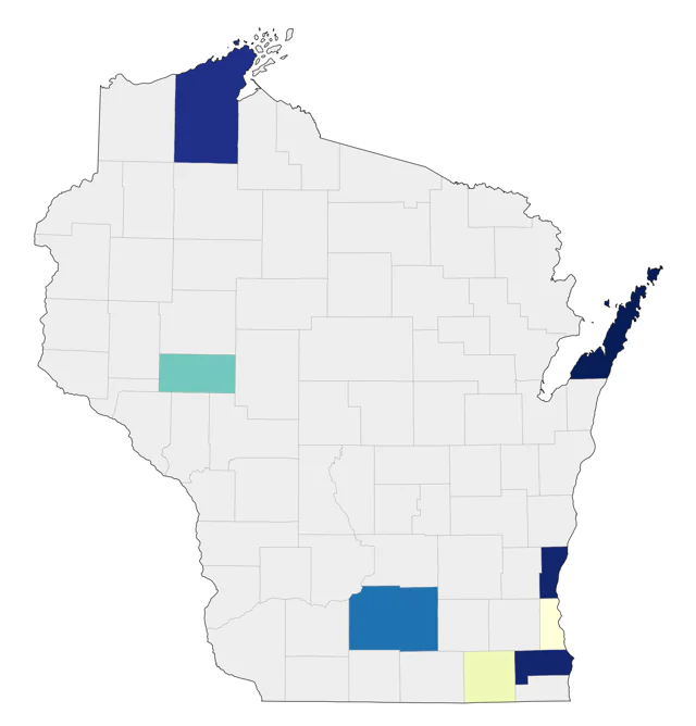 Bullock's Oriole county map