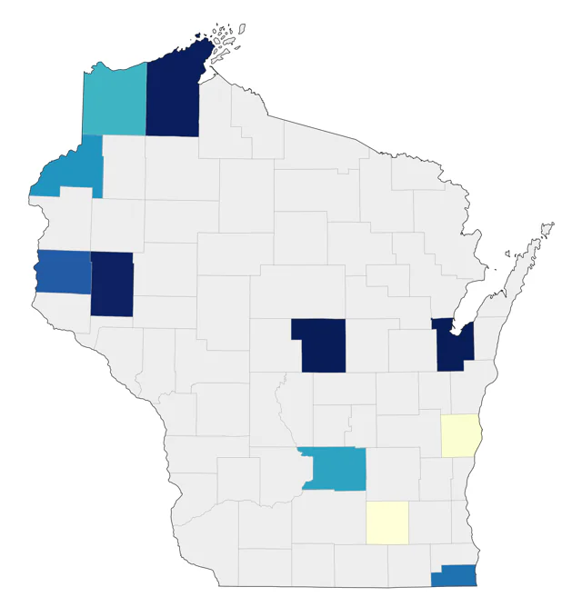 Burrowing Owl county map