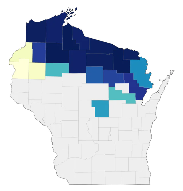 Canada Jay county map