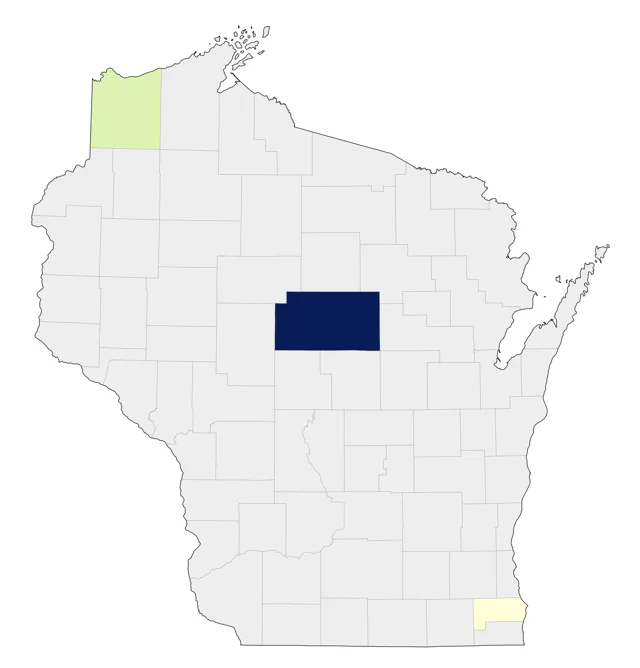 Cassin's Kingbird county map