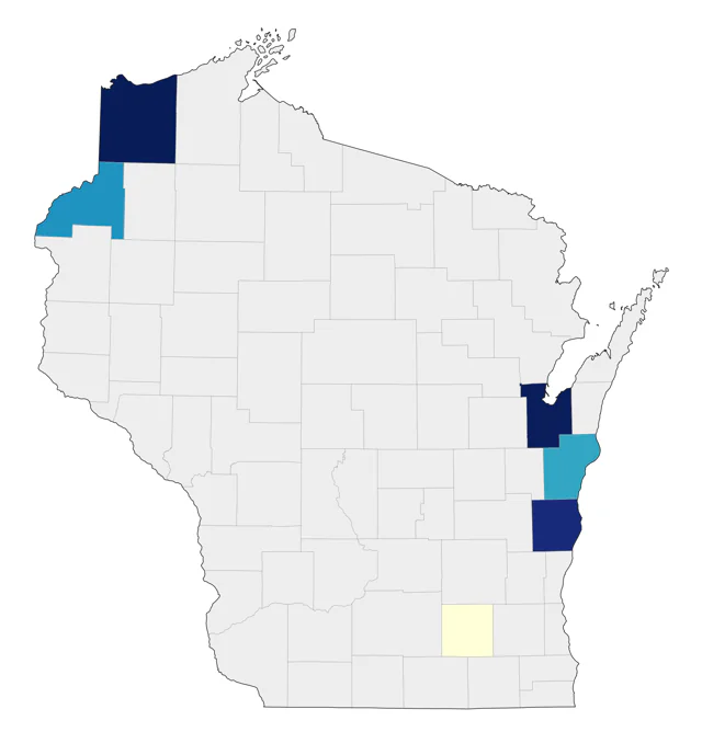 Common Eider county map