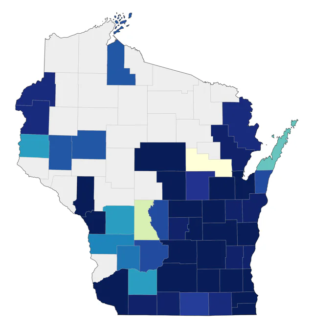 Common Gallinule county map