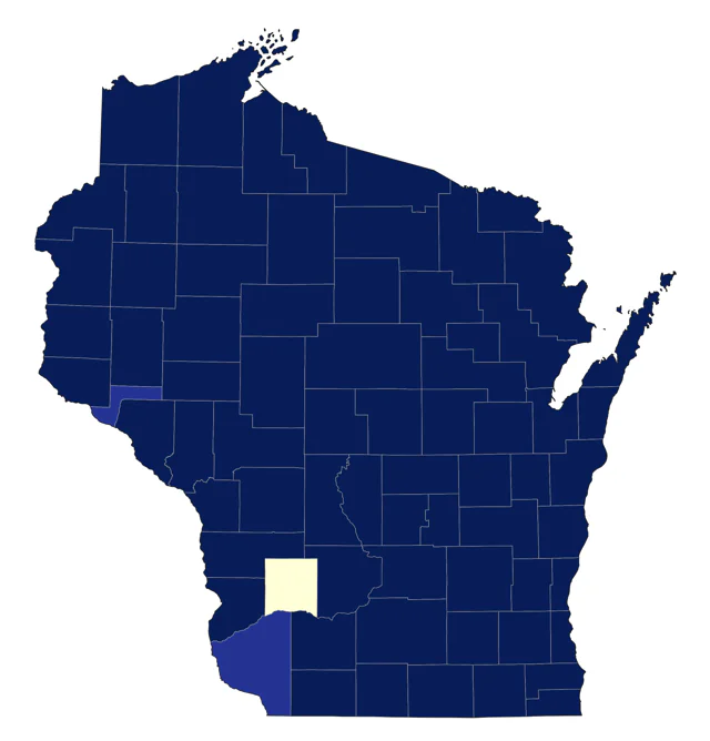 Common Loon county map