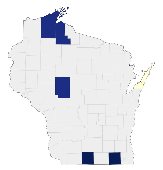 Crested Caracara county map