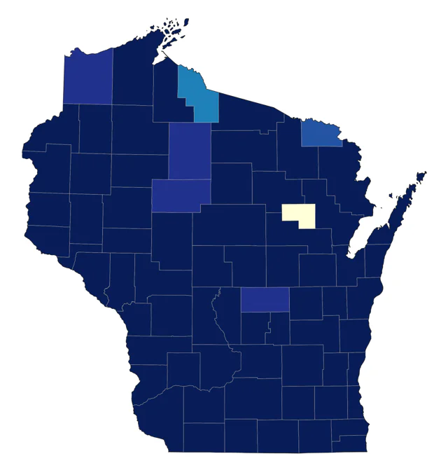 Dickcissel county map