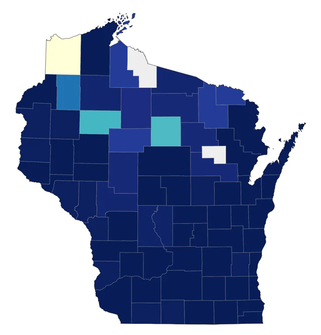 Eastern Screech-Owl county map