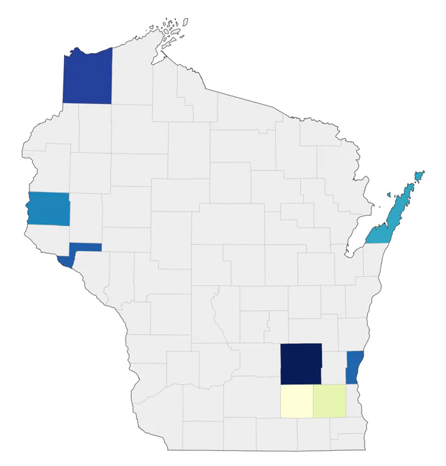 Ferruginous Hawk county map