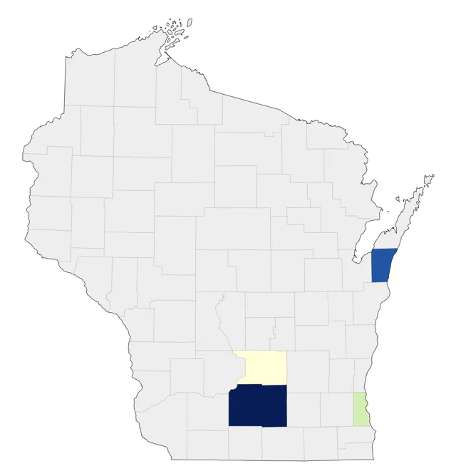 Fork-tailed Flycatcher county map