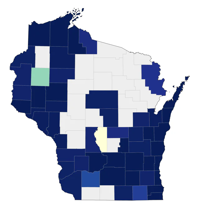 Franklin's Gull county map