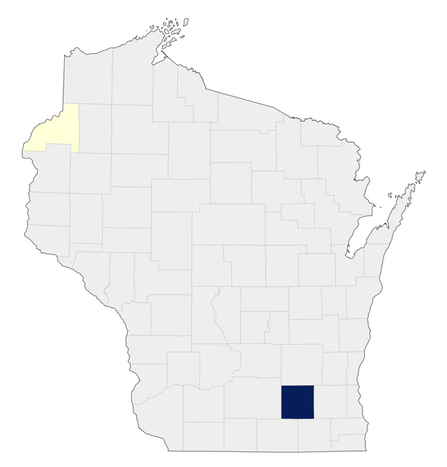 Garganey county map