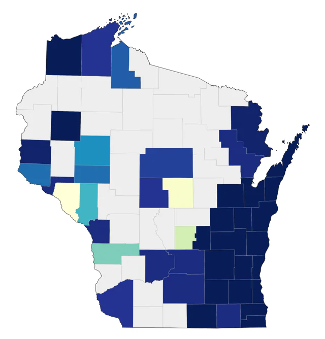 Glaucous Gull county map
