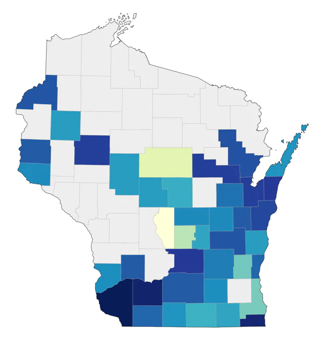 Gray Partridge county map
