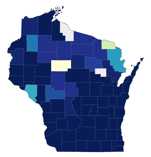 Greater White-fronted Goose county map