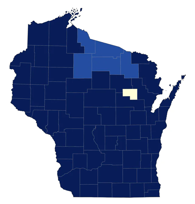Horned Lark county map