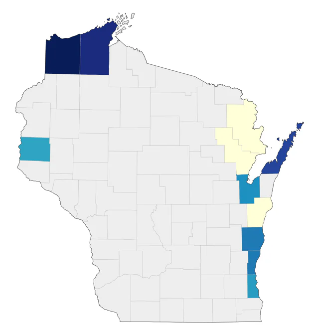 Ivory Gull county map