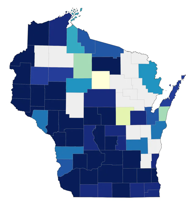 Lark Sparrow county map