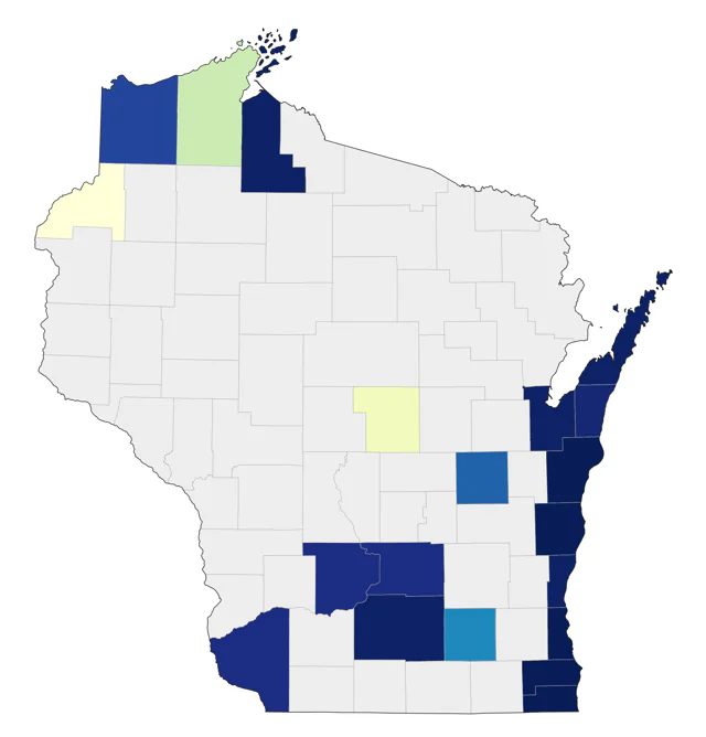 Laughing Gull county map
