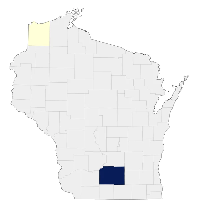Lesser Goldfinch county map