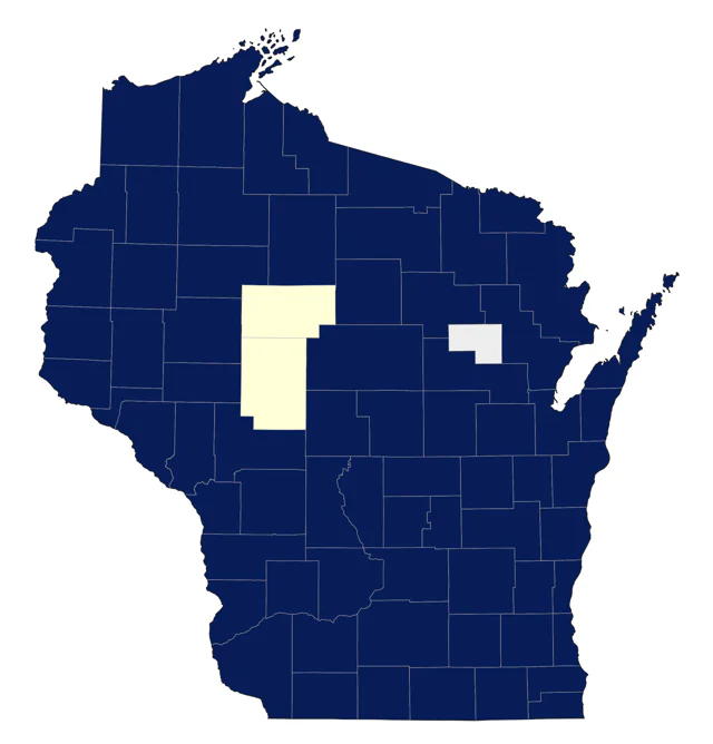 Lesser Yellowlegs county map