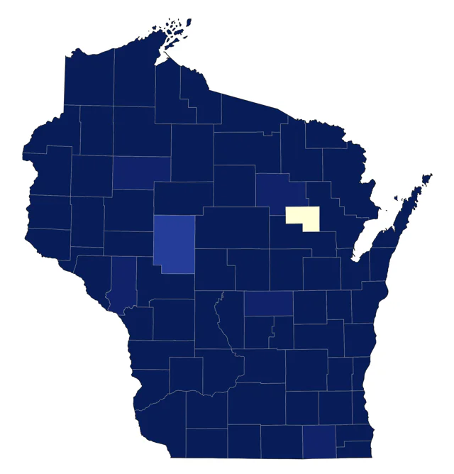 Lincoln's Sparrow county map