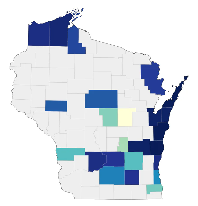 Little Gull county map