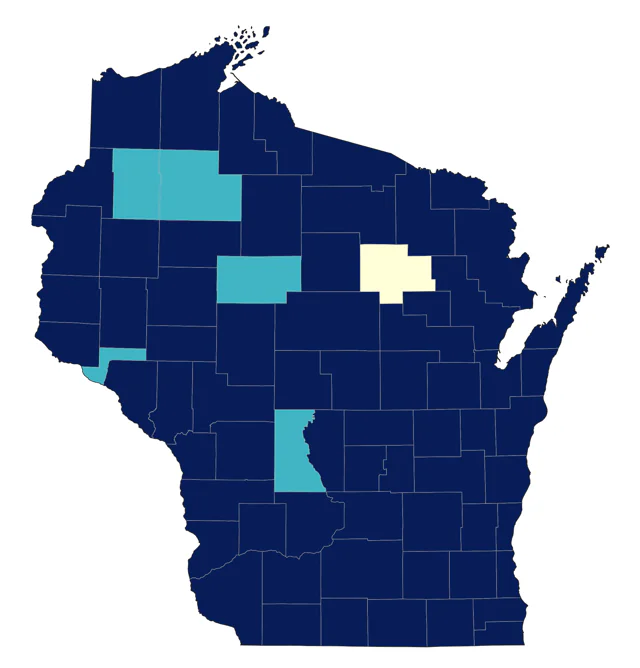 Northern Shrike county map