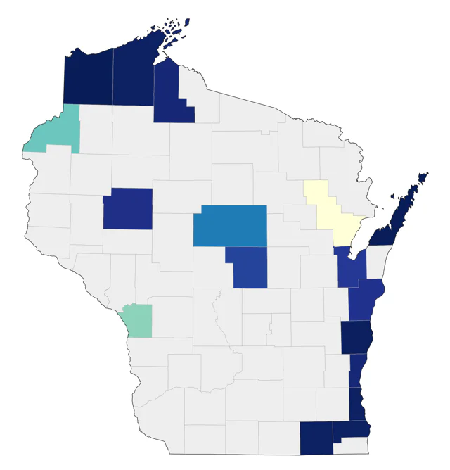 Parasitic Jaeger county map