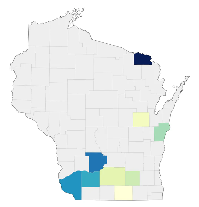 Passenger Pigeon county map