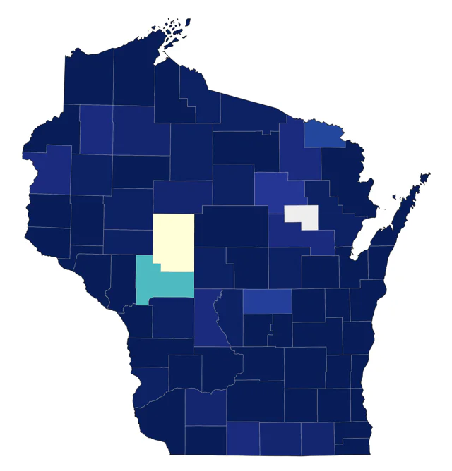 Peregrine Falcon county map