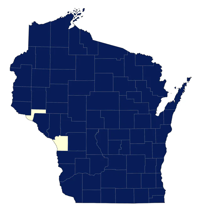 Pine Warbler county map