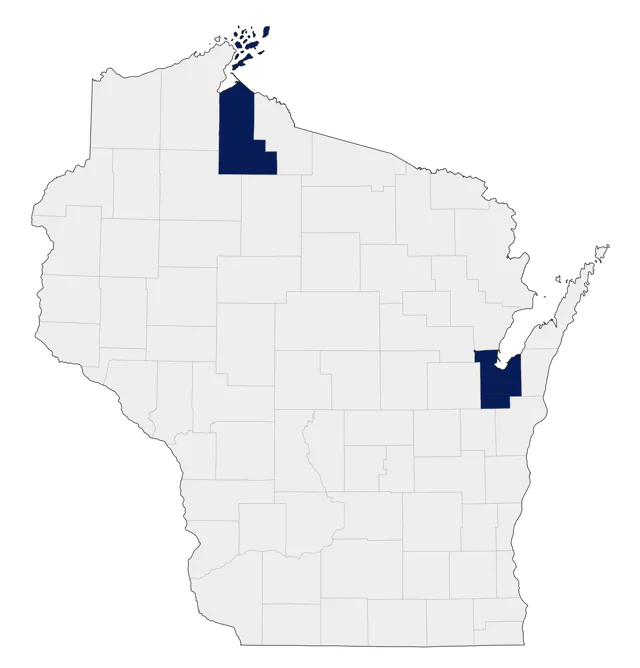 Piping Plover county map