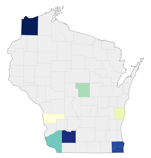 Prairie Falcon county map