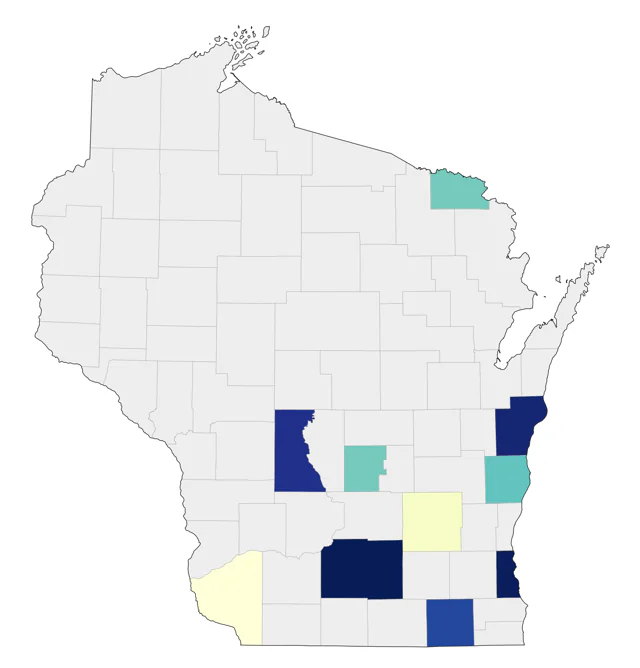 Purple Gallinule county map