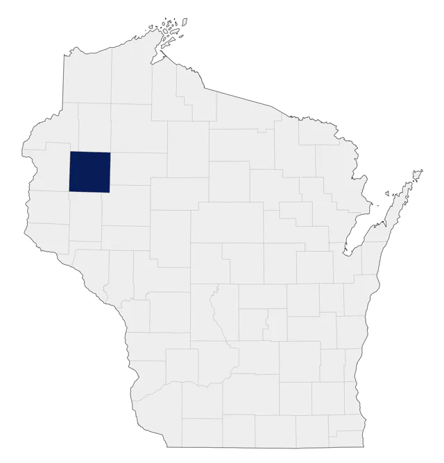 Red-crested Cardinal county map