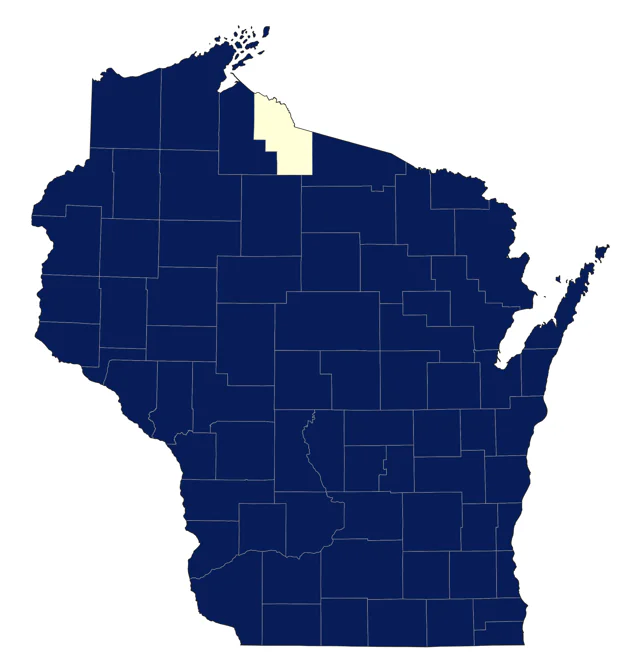 Red-headed Woodpecker county map