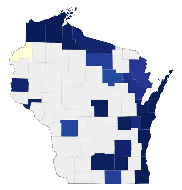 Red-throated Loon county map