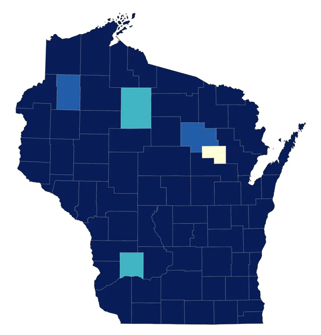 Redhead county map