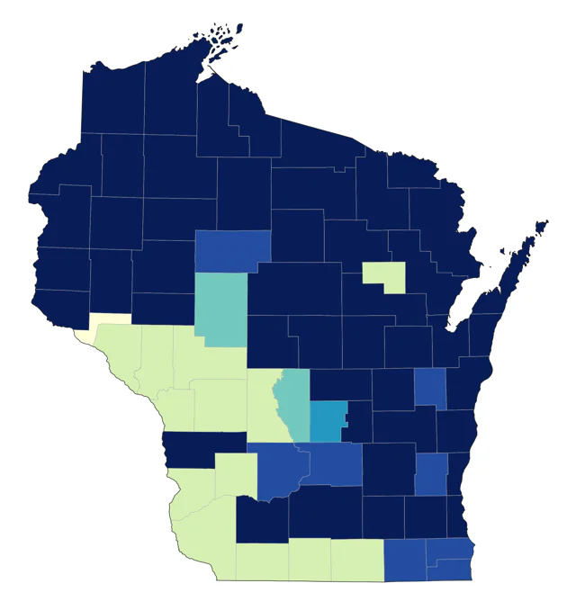 Redpoll county map