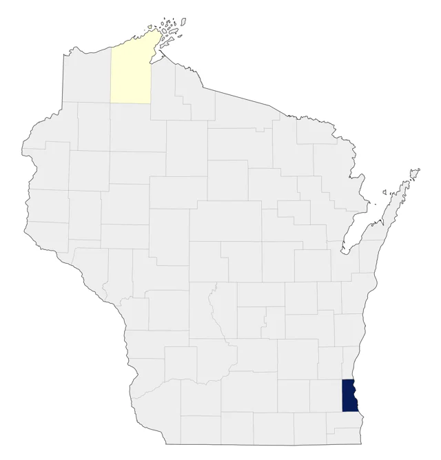 Rock Wren county map